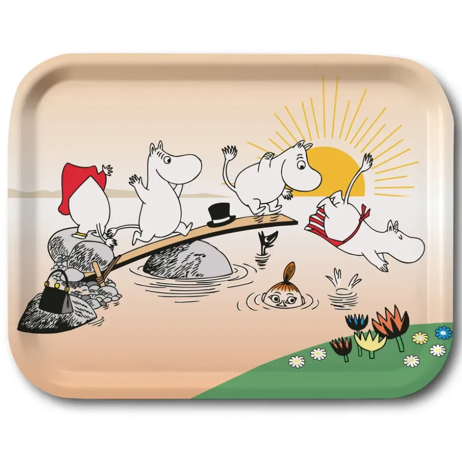 Plateau Mumin Bain de nuit estival, 27x20 cm