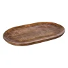 Plateau oval Ernst 25x40 cm, Marron