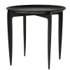 Plateau pliable Ø 45 cm, Noir