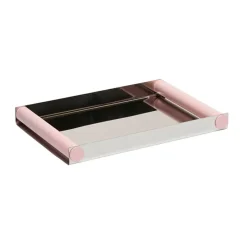 Plateau Ray disco 20,5x30 cm, Créole rose - acier inoxydable