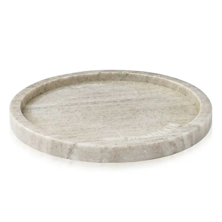 Plateau rond en marbre Humdakin Ø22, Brown