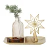 Plateau Sanga avec objets décoratifs, 6 pièces, Or