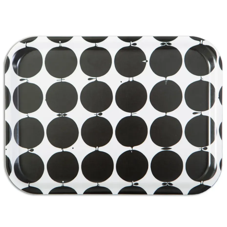 Plateau Tallyho 27x20 cm, Noir-blanc