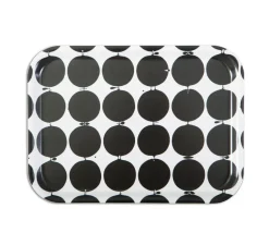 Plateau Tallyho 36x28 cm, Noir-blanc