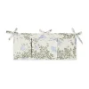 Poche de lit matelassée en satin Plumbago, 43x18cm