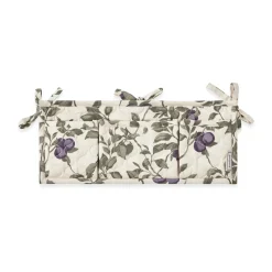 Poche de lit Plum matelassée en satin, 43x18cm