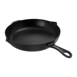 Poêle à frire Staub fonte noire avec bec verseur Ø26 cm, Noir