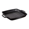 Poêle à griller Pure Staub fonte carrée noire, 33 cm
