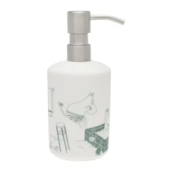 Pompe à savon Mumin, Bain vert-blanc