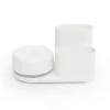Pompe et rangement pour produits vaisselle large, Blanc