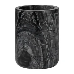 Porte-brosse à dents Marble 10 cm, Noir-gris