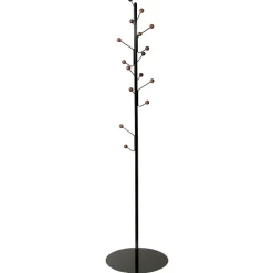 Porte-manteau Bill Floor, Marron foncé-noir