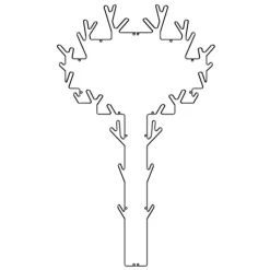 Porte-manteau Tree, noir
