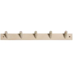 Porte-manteaux Else naturel, 5 boutons