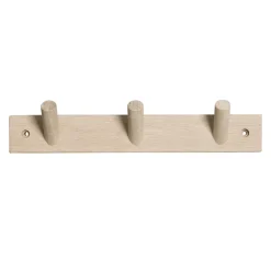 Porte-manteaux Else naturel, 3 boutons