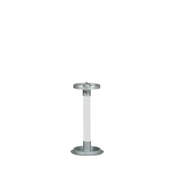 Porte-parapluie, blanc, ver laqué argent
