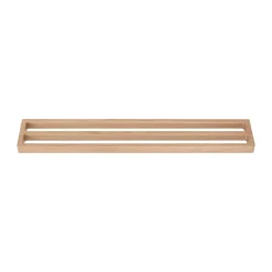 Porte-serviette double Andersen 73,5 cm, Lacquered oak