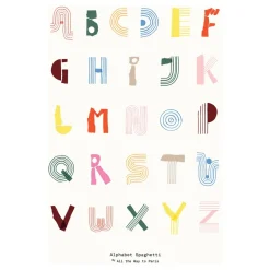 Poster Alphabet Spaghetti ENG Multi-colour, 50x70 cm