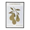 Poster avec cadre Poire 52x72 cm, Poire-black pine