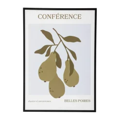 Poster avec cadre Poire 52x72 cm, Poire-black pine