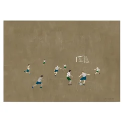 Poster Soccer 50x70 cm, Marron