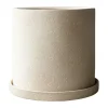 Pot Ø30 cm Grow avec soucoupe, Crème structure
