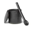 Pot à confiture avec cuillère Flow, Noir