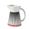 Pot à lait Amanda, blanc-rouge