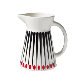 Pot à lait Amanda, blanc-rouge
