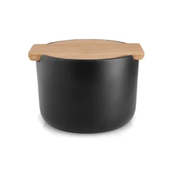 Pot à sel avec couvercle Nordic Kitchen, Noir