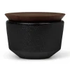 Pot à sel avec couvercle Rå 15 cl, Noir