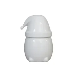 Pot avec couvercle Eating Santa Petit, Shiny white
