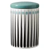 Pot de conservation Amanda, blanc-aqua 15 cm
