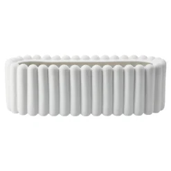 Pot de fleur Mist oval, White