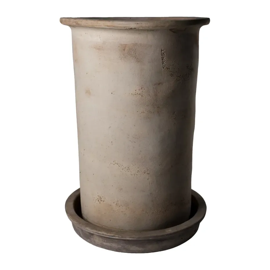 Pot en terre cuite Ernst avec soucoupe, Ø25x35 cm