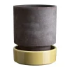 Pot Hoff, Ø18 cm, Raw Grey-Pale Yellow