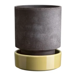 Pot Hoff, Ø18 cm, Raw Grey-Pale Yellow