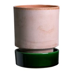Pot Hoff, Ø14 cm, Raw Rosa-Emerald Green