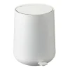 Poubelle à pédale 5 l, blanc