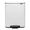 Poubelle à pédale Bo 60 L, Blanc