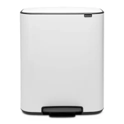 Poubelle à pédale Bo 60 L, Blanc