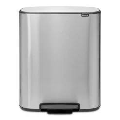 Poubelle à pédale Bo 60 L, Fer mat