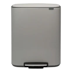 Poubelle à pédale Bo 60 L, Mineral concrete grey
