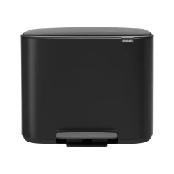 Poubelle à pédale Bo 11+23 l, Noir mat