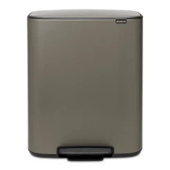 Poubelle à pédale Bo 60 L, Platinum