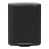Poubelle à pédale Bo bin 2 x 30 L, Noir