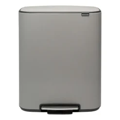 Poubelle à pédale Bo bin 2 x 30 L, Mineral concrete grey