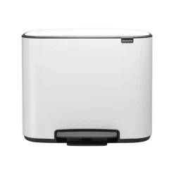 Poubelle à pédale Bo 3x11 l, blanc
