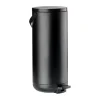 Poubelle à pédale circulaire 35 L, Noir