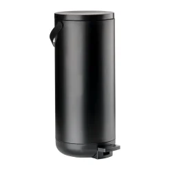 Poubelle à pédale circulaire 35 L, Noir